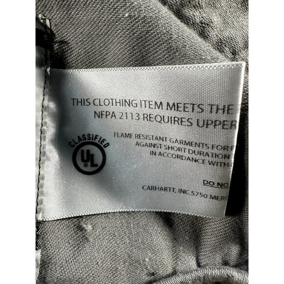 Carhartt FR Shirt Mens Gray Long Sleeve Button FRS003 GRY Cat 2 Fire Resistant - Picture 8 of 10